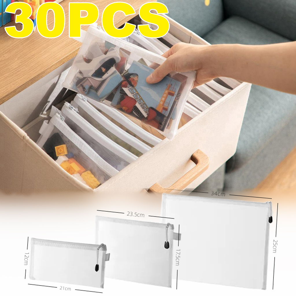 File Folder Hanging - 메쉬 지퍼 파일 가방 방수 방습