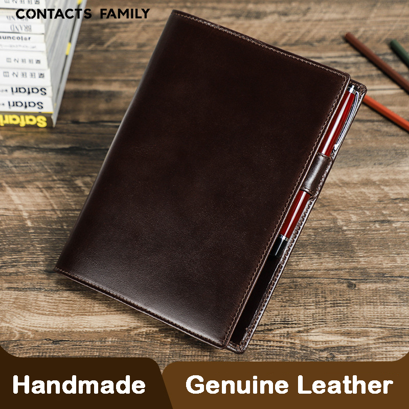 Office Stationery And Supply - 수제 가죽 A5 노트북, 펜꽂이 노트북