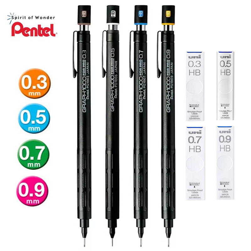 Pentel Pen Energel - PRO Black 샤프 펜슬용 Pentel PG1000