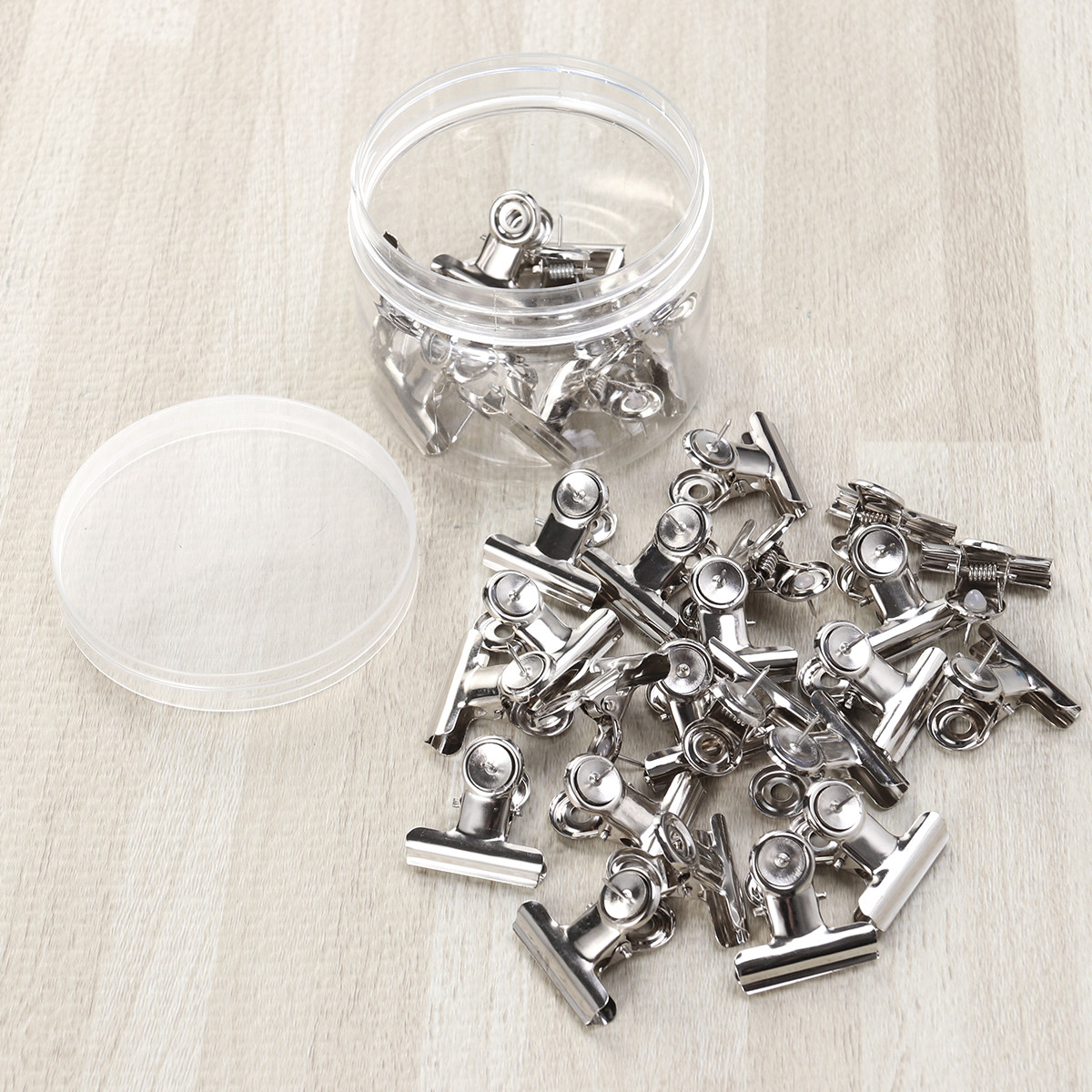 Office Stationery And Supply - 30개입 원형 헤드 바인더 클립 블랙,
