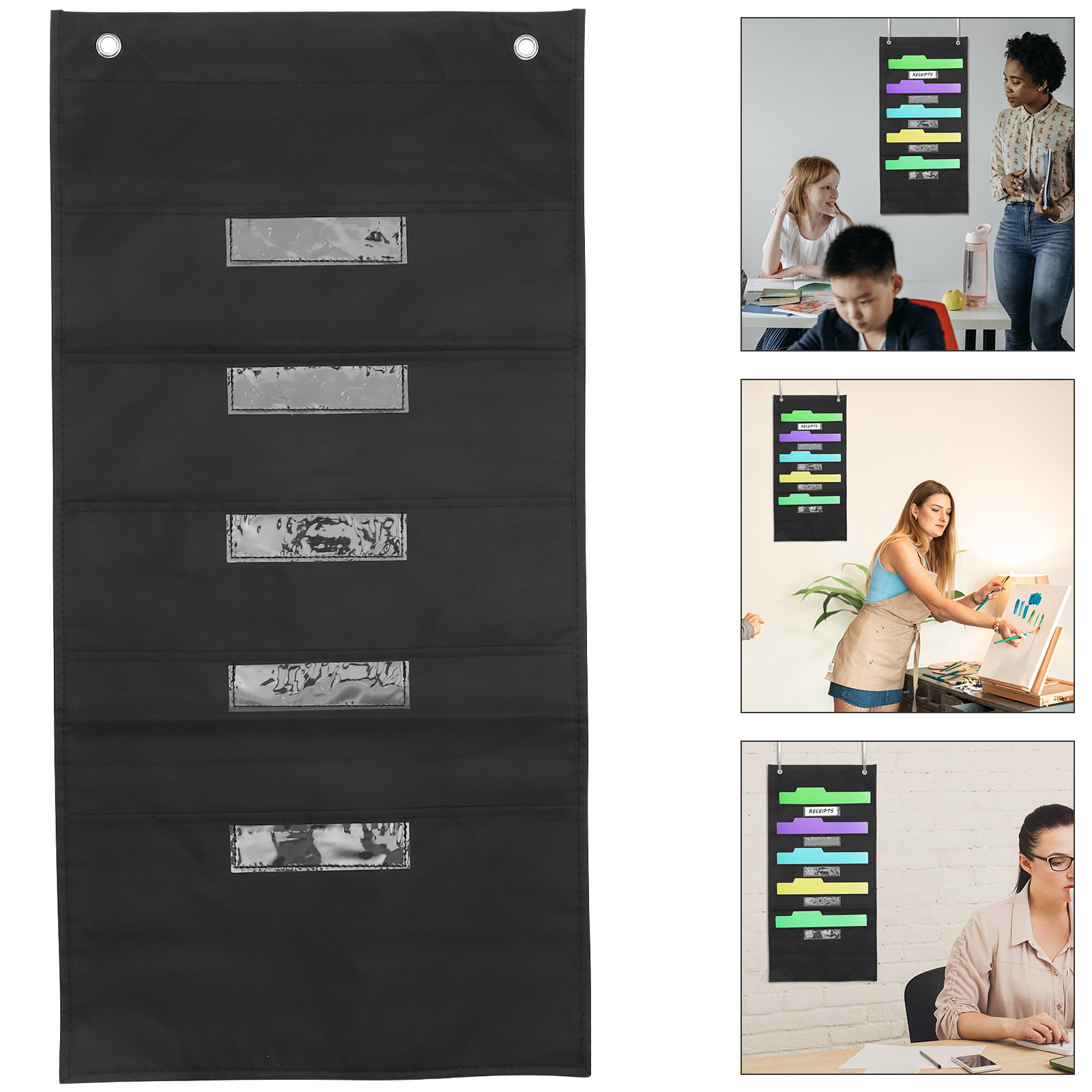 File Folder Hanging - 다층 폴더 가방 휴대용 걸이식 파일