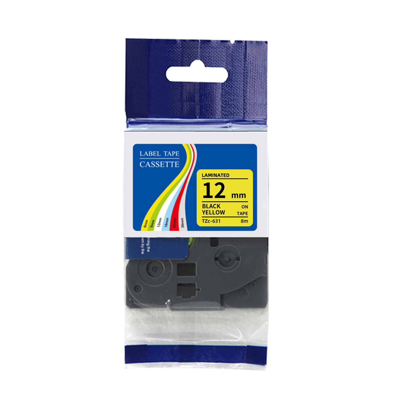 Label Printer Tape - 호환 가능한 TZe 631 라벨 테이프(검정색