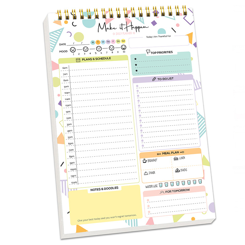 플래너 아젠다 스파이럴 A5 노트 일일 계획 할 일 목 - Office Stationery Supply List 리뷰 및 가격