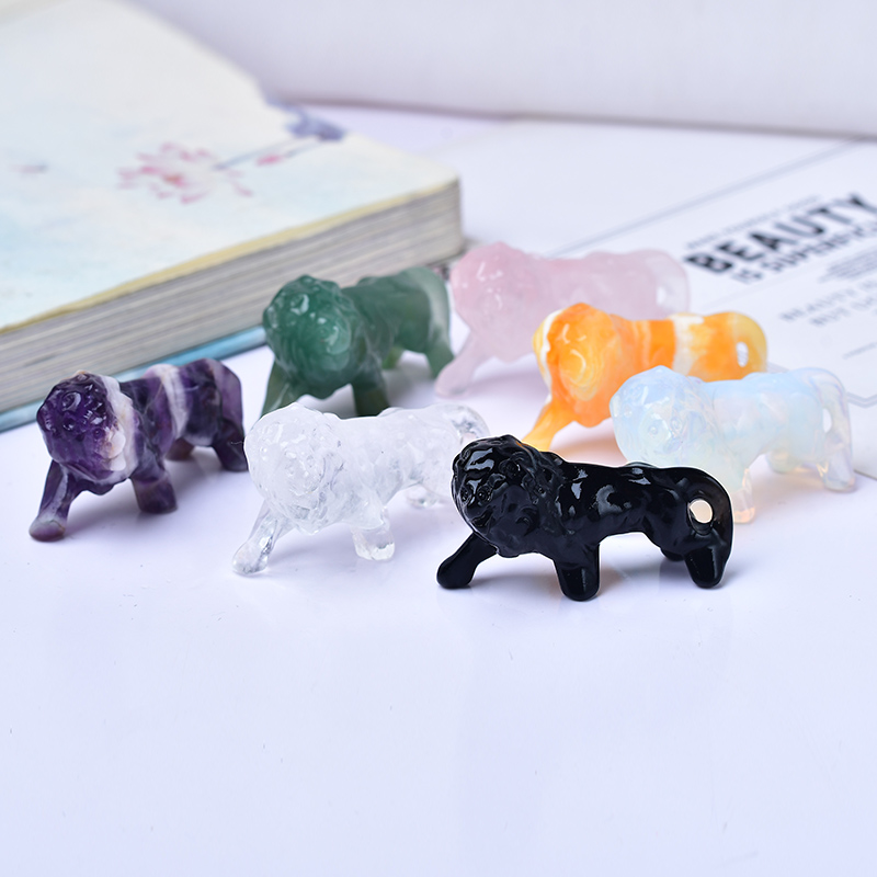 천연 크리스탈 흑요석 사자. 선물로 적합한 미네랄 스톤 - Lion Stationery & Office Supply(Kunshan)Co.Ltd 리뷰 및 가격
