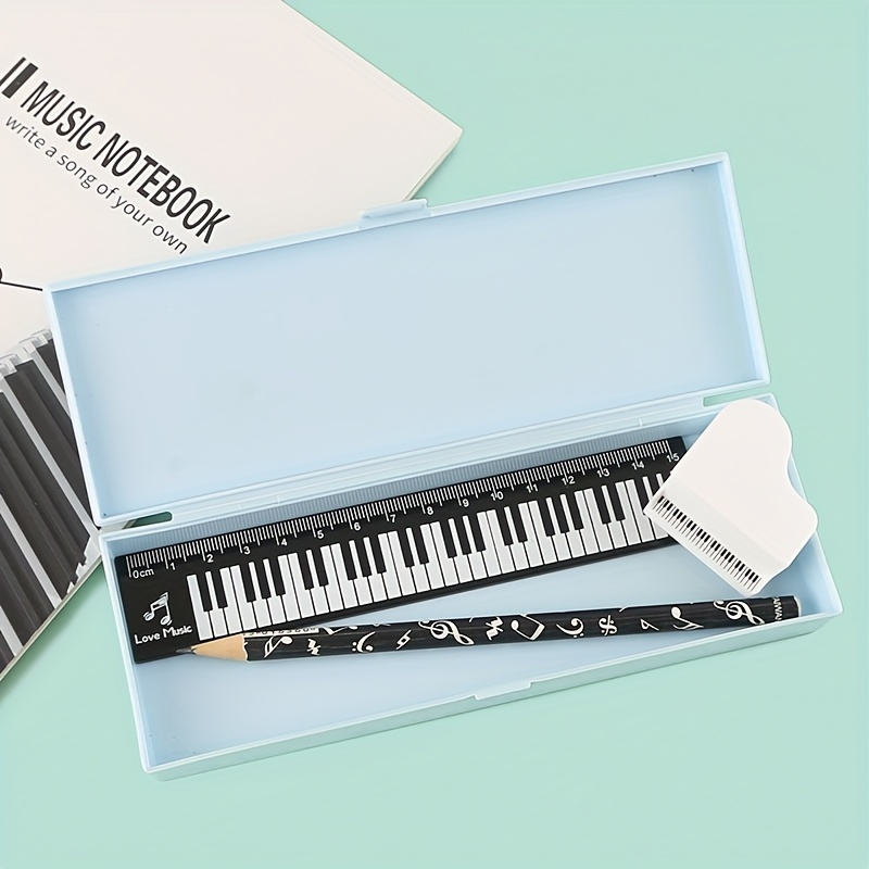 2개/세트 15cm 피아노 키보드 패턴 자투기 투명 블 - Ruler Set Transparent 리뷰 및 가격