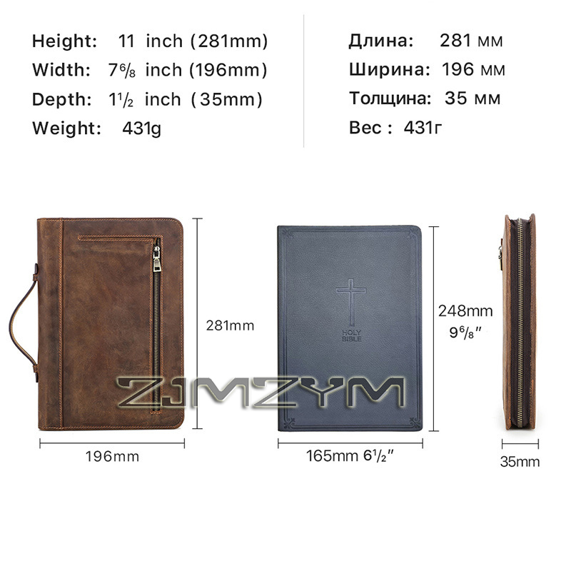 레트로 가죽 노트북 커버 케이스 수제 지퍼 휴대용 가죽 - Office Stationery And Supply 리뷰 및 가격
