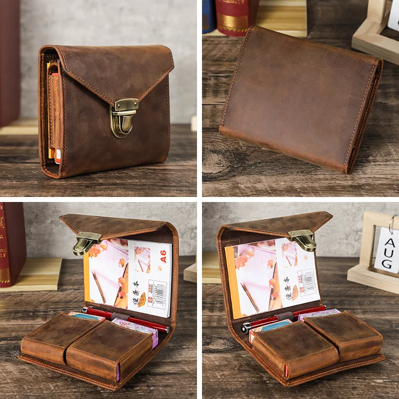 럭셔리 레트로 가죽 노트북 커버 케이스, 펜 슬롯 비즈 - Office Stationery And Supply 리뷰 및 가격