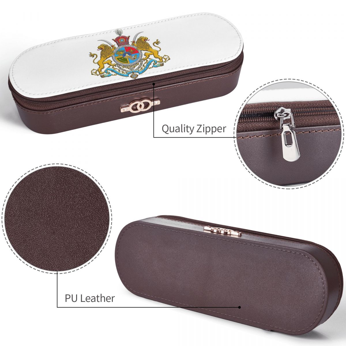 이란 국기 엠블럼 페르시아 태양 사자 가죽 연필 케이스 - Lion Stationery & Office Supply(Kunshan)Co.Ltd 리뷰 및 가격
