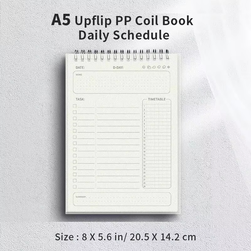 1개 플래너 아젠다 스파이럴 A5 노트북 일정표 일일  - Office Stationery Supply List 리뷰 및 가격
