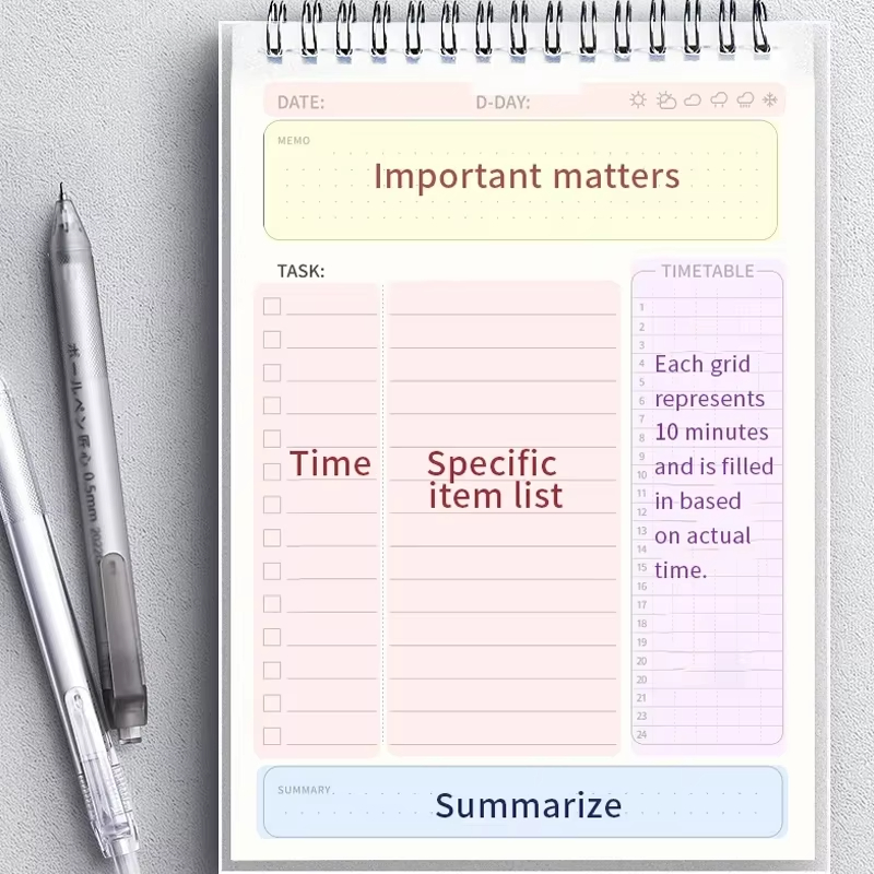 1개 플래너 아젠다 스파이럴 A5 노트북 일정표 일일  - Office Stationery Supply List 리뷰 및 가격