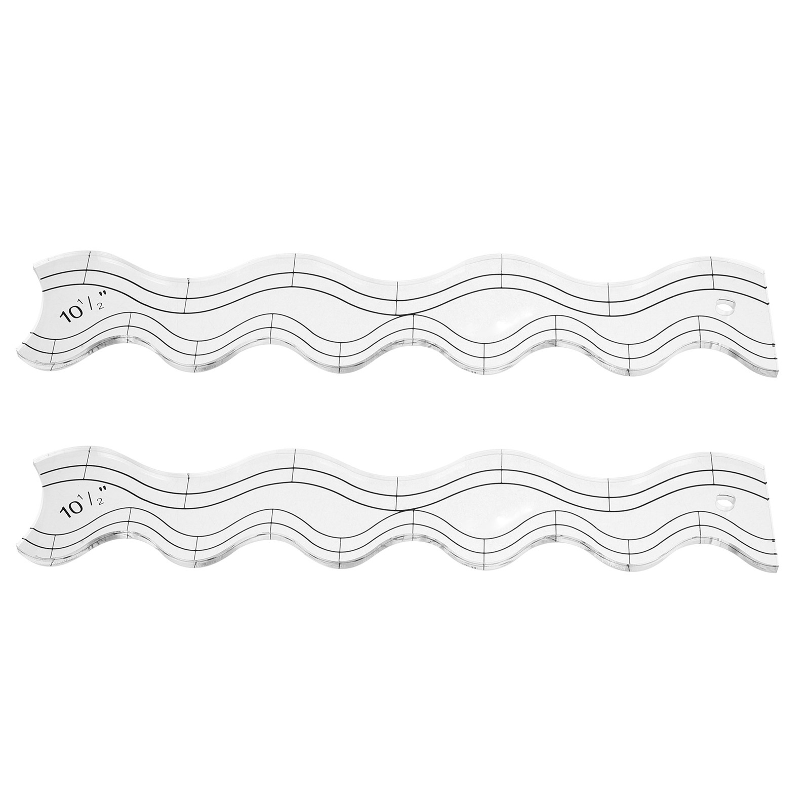 2개 세트 퀼팅 자 세트 투명 아크릴 물결 모양 퀼트  - Ruler Set Transparent 리뷰 및 가격