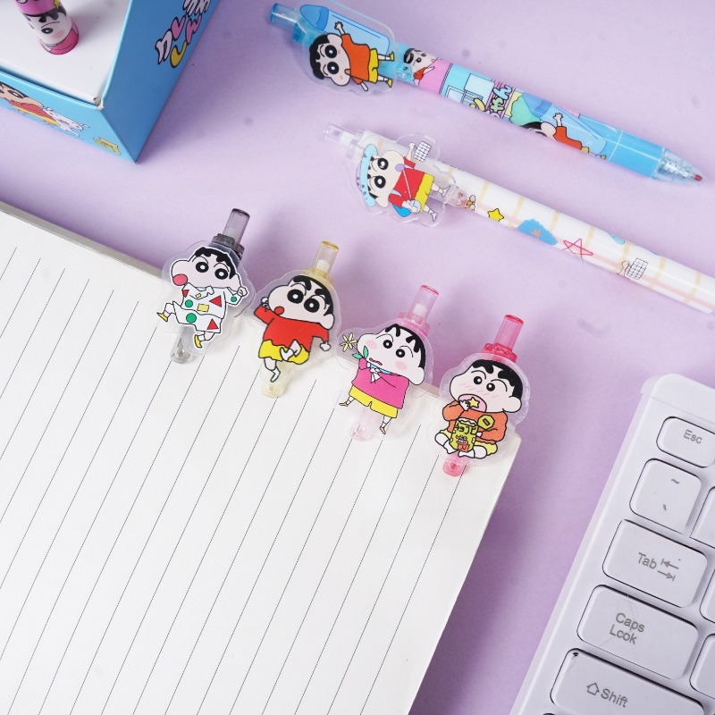 48 개/상자 크레용 신찬 포인트 펜 만화 잉크 젤 펜 - Office Stationery And Supply 리뷰 및 가격