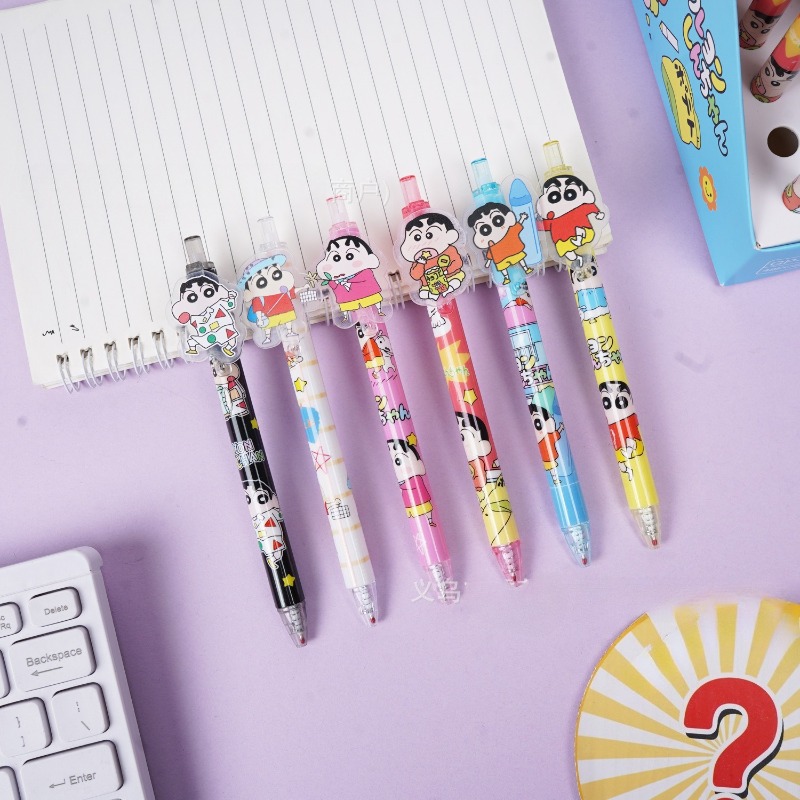 48 개/상자 크레용 신찬 포인트 펜 만화 잉크 젤 펜 - Office Stationery And Supply 리뷰 및 가격