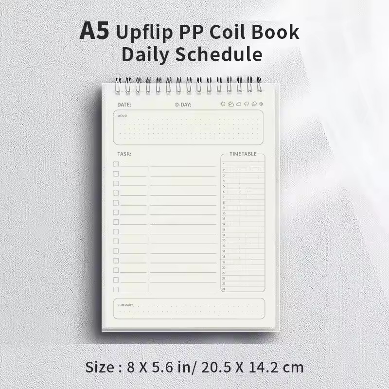 1pc 플래너 아젠다 스파이럴 A5 노트 일정표 일일  - Office Stationery Supply List 리뷰 및 가격