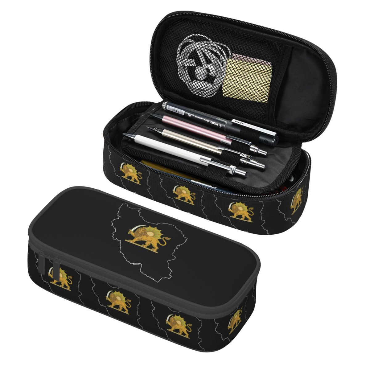 이란 블랙 페르시아 사자 연필 케이스 연필 파우치 보관 - Lion Stationery & Office Supply(Kunshan)Co.Ltd 리뷰 및 가격