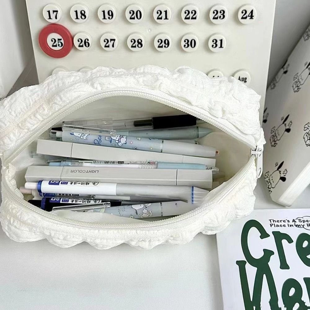 대용량 화장품 가방 솔리드 컬러 연필 케이스 크리 에이 - Office Stationery And Supply 리뷰 및 가격