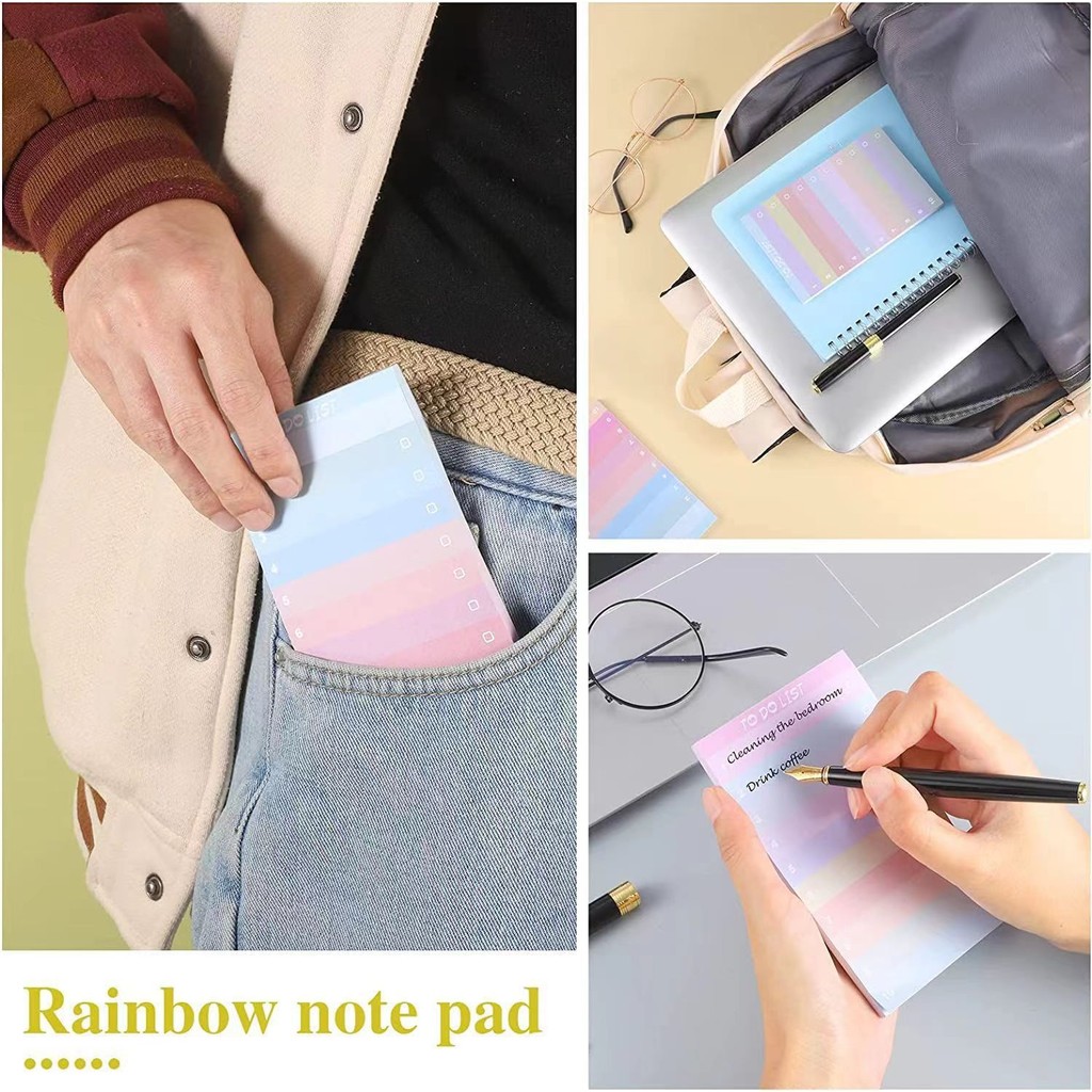 50페이지 컬러풀 그라데이션 스티키 노트 학교 문구 학 - Office Stationery Supply List 리뷰 및 가격