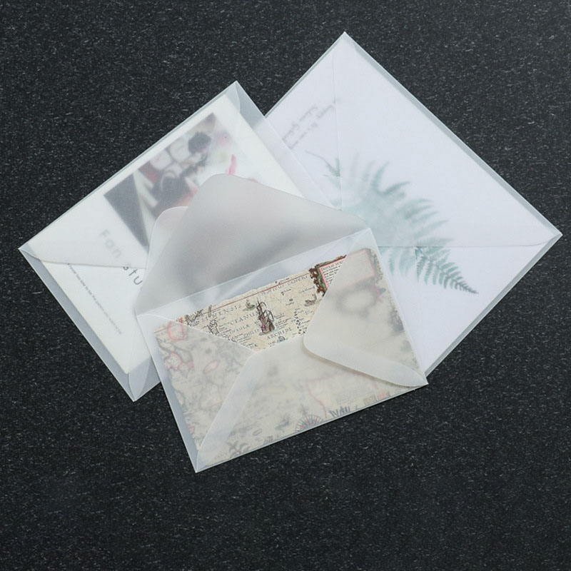 50pcs 반투명 빈 봉투 엽서, 메시지 편지, 비즈니 - Letter Envelope Kraft 리뷰 및 가격