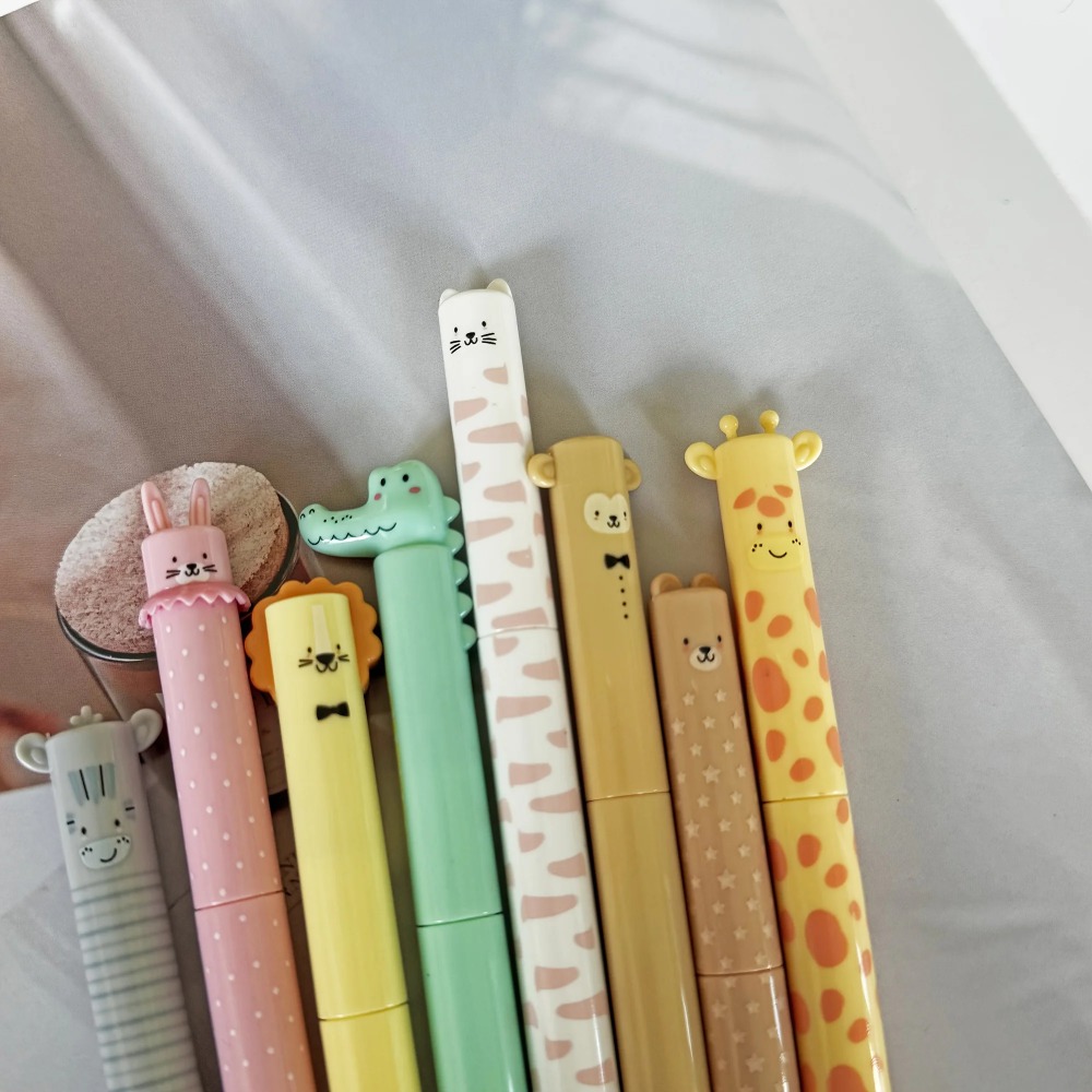 8pcs Kawaii 동물 머리 프레스 다운 펜 학교  - Lion Stationery & Office Supply(Kunshan)Co.Ltd 리뷰 및 가격