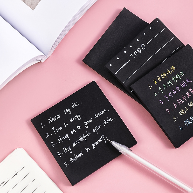 블랙 N Times 스티커 메모 할 일 목록 메모 패드 - Office Stationery Supply List 리뷰 및 가격