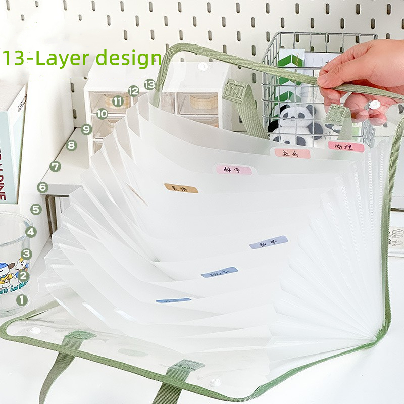 13 레이어 A4 파일 폴더 보관 주최자 가방 사무용품 - Office Stationery And Supply 리뷰 및 가격
