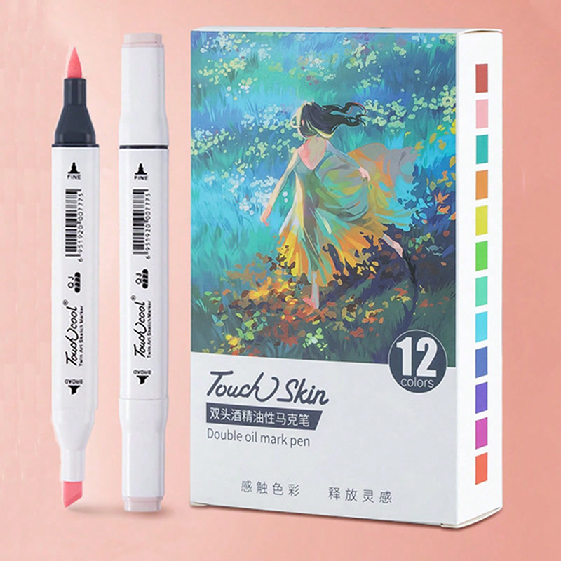 Bview Art 6/12Pcs 양방향 컬러 오일 마커 - Office Stationery And Supply 리뷰 및 가격