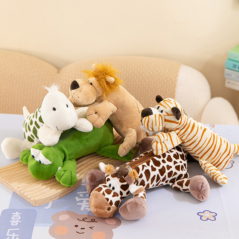 만화 동물 코끼리 사자 플러시 펜 케이스 어린이 학교  - Lion Stationery & Office Supply(Kunshan)Co.Ltd 리뷰 및 가격